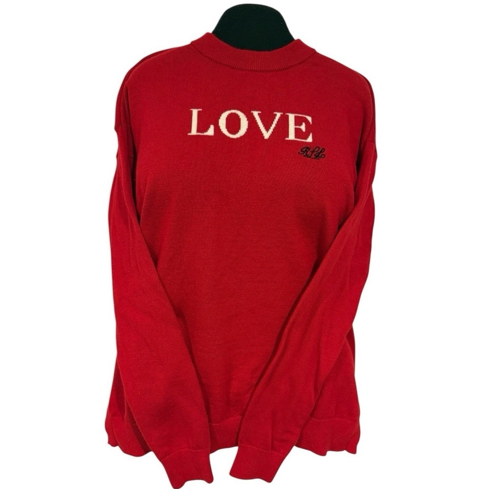 Ralph Lauren LOVE Logo Knit Sweater Women's SP Crew Neck Lightweight